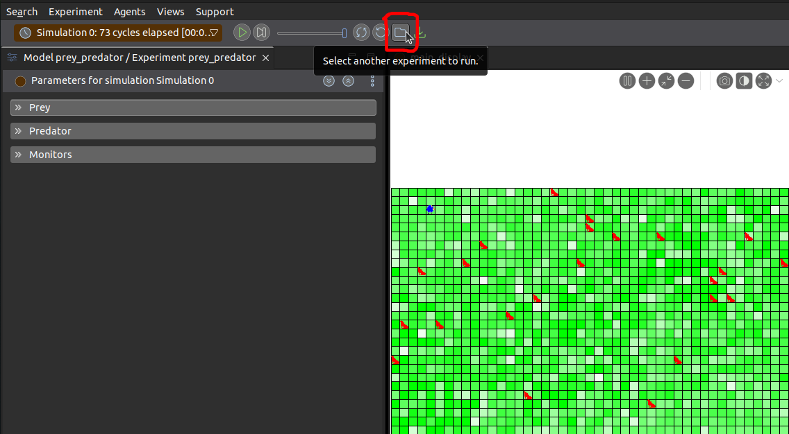 Select Experiment Button
